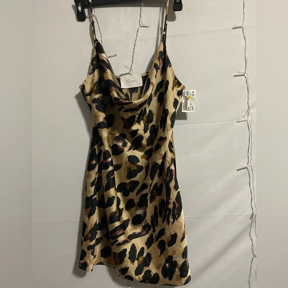 Blush Animal Print Mini Dress - Picture 2 of 5